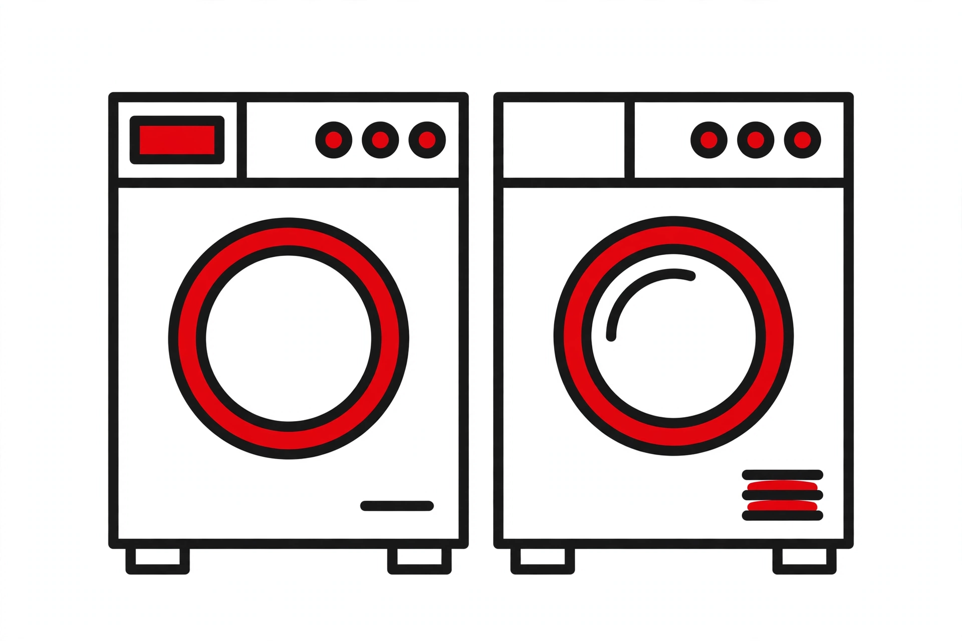 Washing machine and dryer set
